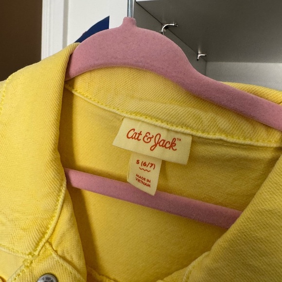 Cat & Jack Sunny Yellow Denim Romper - Picture 3 of 4